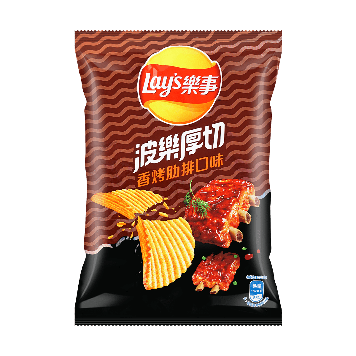Lay's Taiwan Thick Cut Grilled Ribs Potato Chips, 2.09 oz