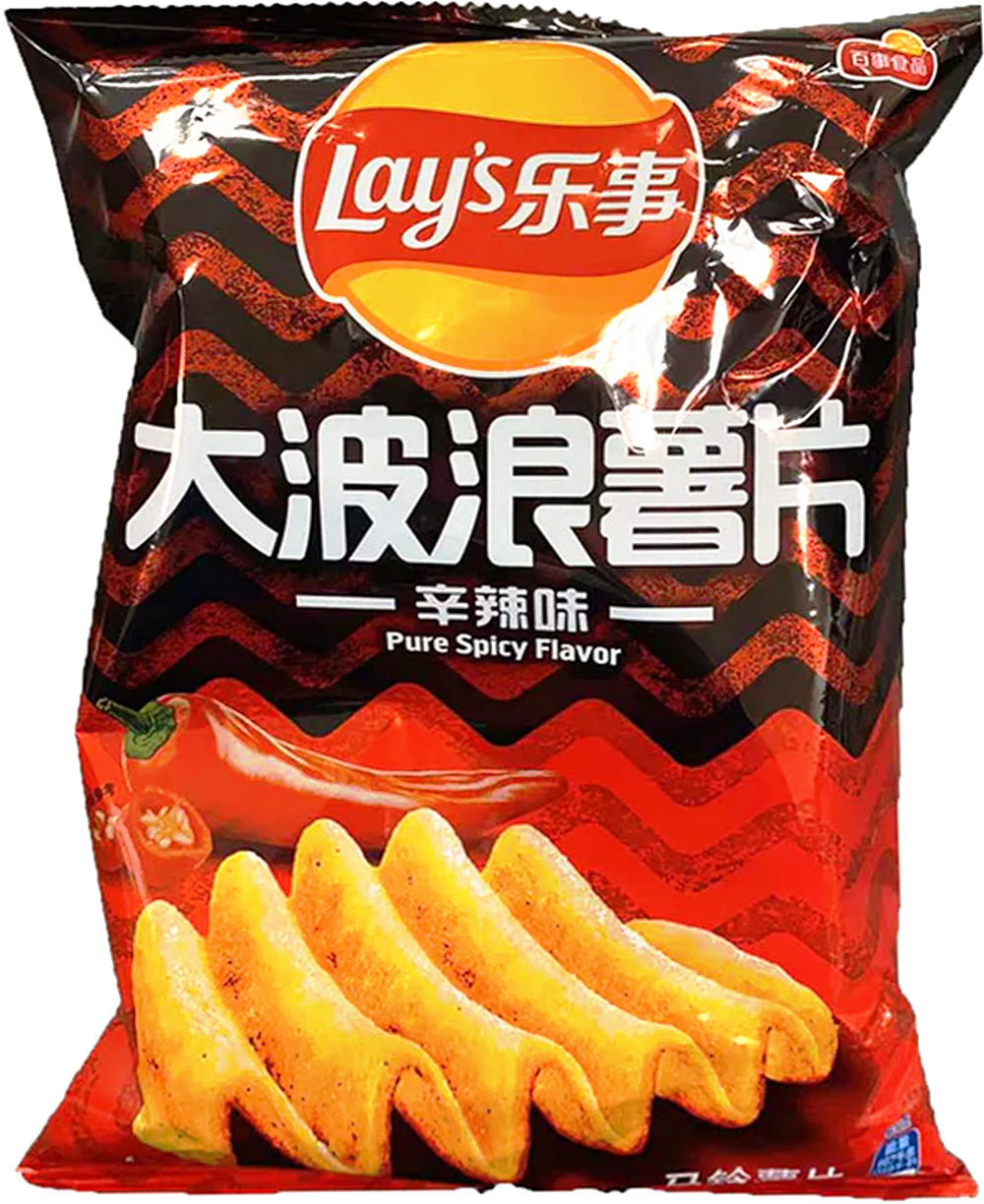 Lay’s Wavy Spicy Strips Potato Chips – (70 g / ~2.46 oz)