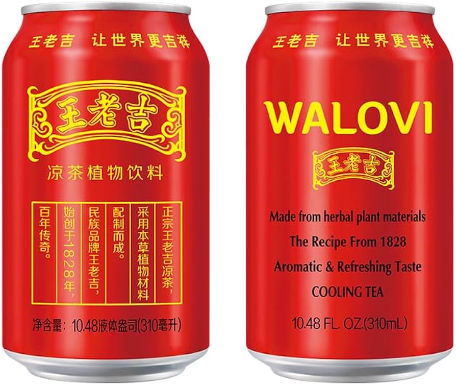 WALOVI Wang Lao Ji Chinese Herbal Tea Beverage, 310 mL