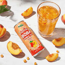 JAYONE Popping Boba Bubble Tea Peach Flavor, 10.82 fl oz